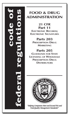 21 CFR Parts 11, 203, 205 - PDMA