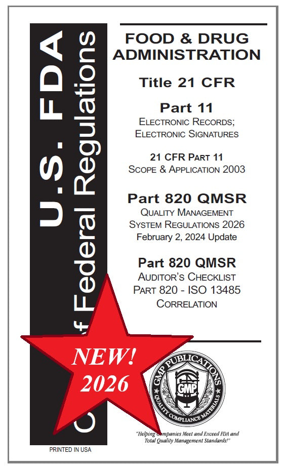 21 CFR Part 820 QMSR with ISO Correlation Checklist & Part 11