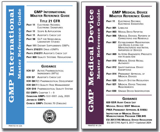 Drug & Device GMP Desk Reference Set