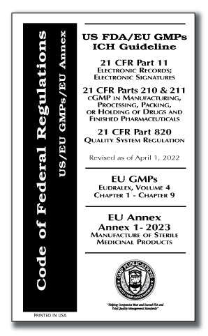 EU and US GMPs with Annex 1