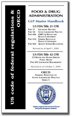 Code of Federal Regulation Handbooks by the FDA - GLP ...