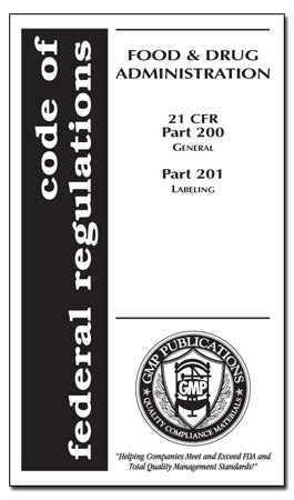 21 CFR 200, 201 - General Drug & Drug Labeling Combination