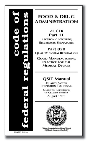 Medical Device QSIT Manual with 11 and 820