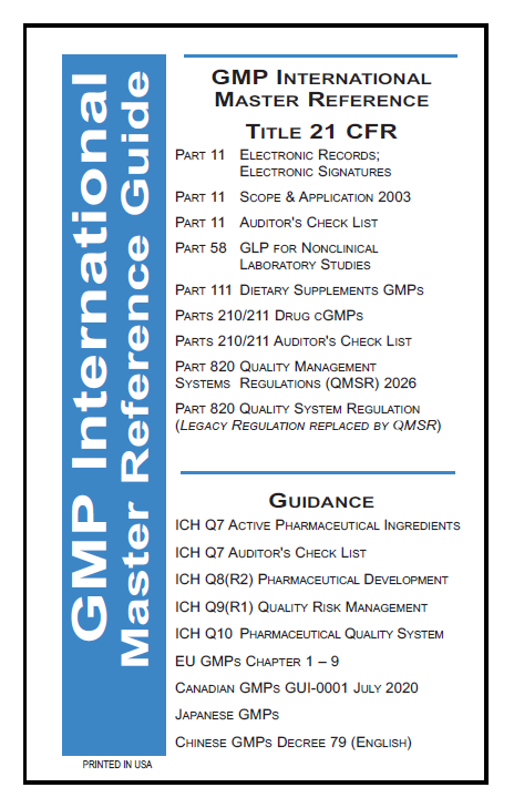 GMP International Master Reference