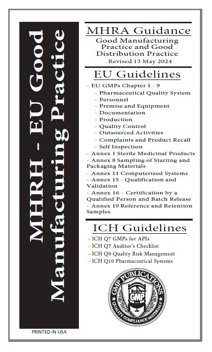 MHRA, EU & ICH GMP Handbook