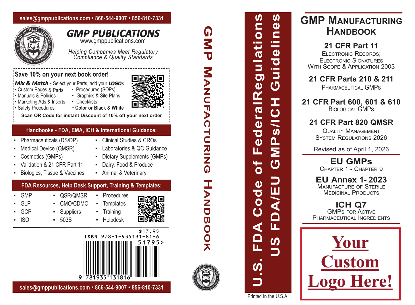 Bookmarkers (Color) - 2000 Bookmarks, 300 Handbooks, with FDA Banner & Domain Lease