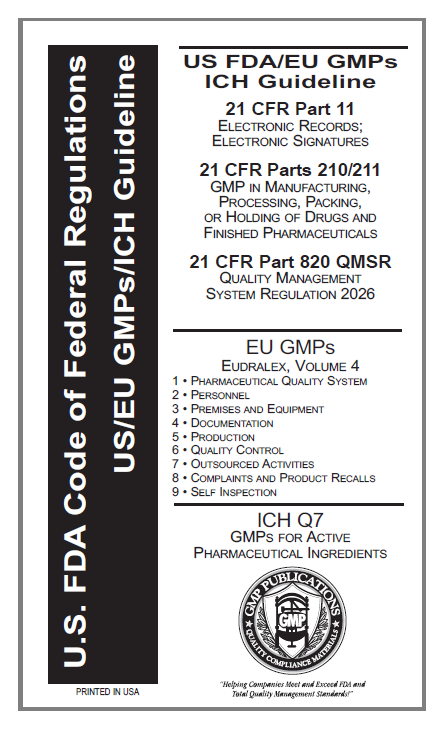 EU and US GMPs with Q7 API