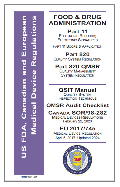 US FDA, Canadian and European MDR